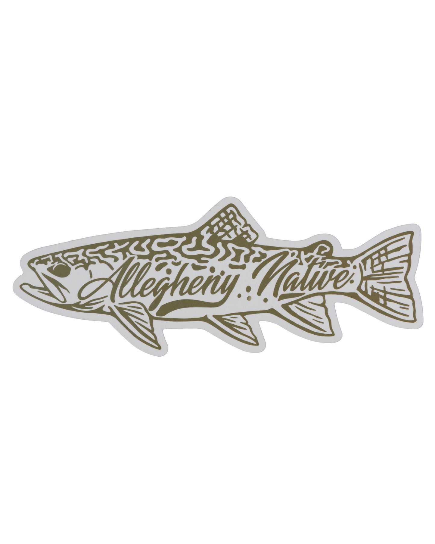 Allegheny Native Brookie Logo Sticker (Green)