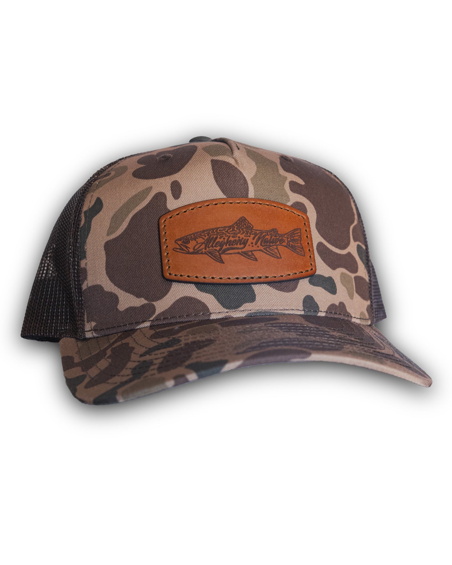 Leather Patch Camo Hat - Brookie Logo