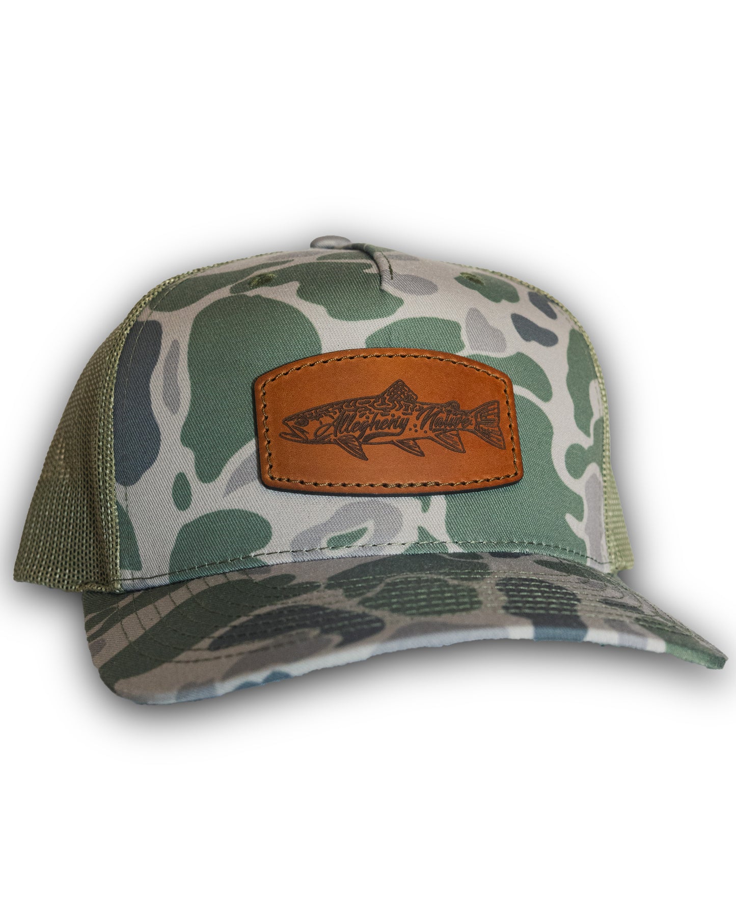 Leather Patch Camo Hat - Brookie Logo
