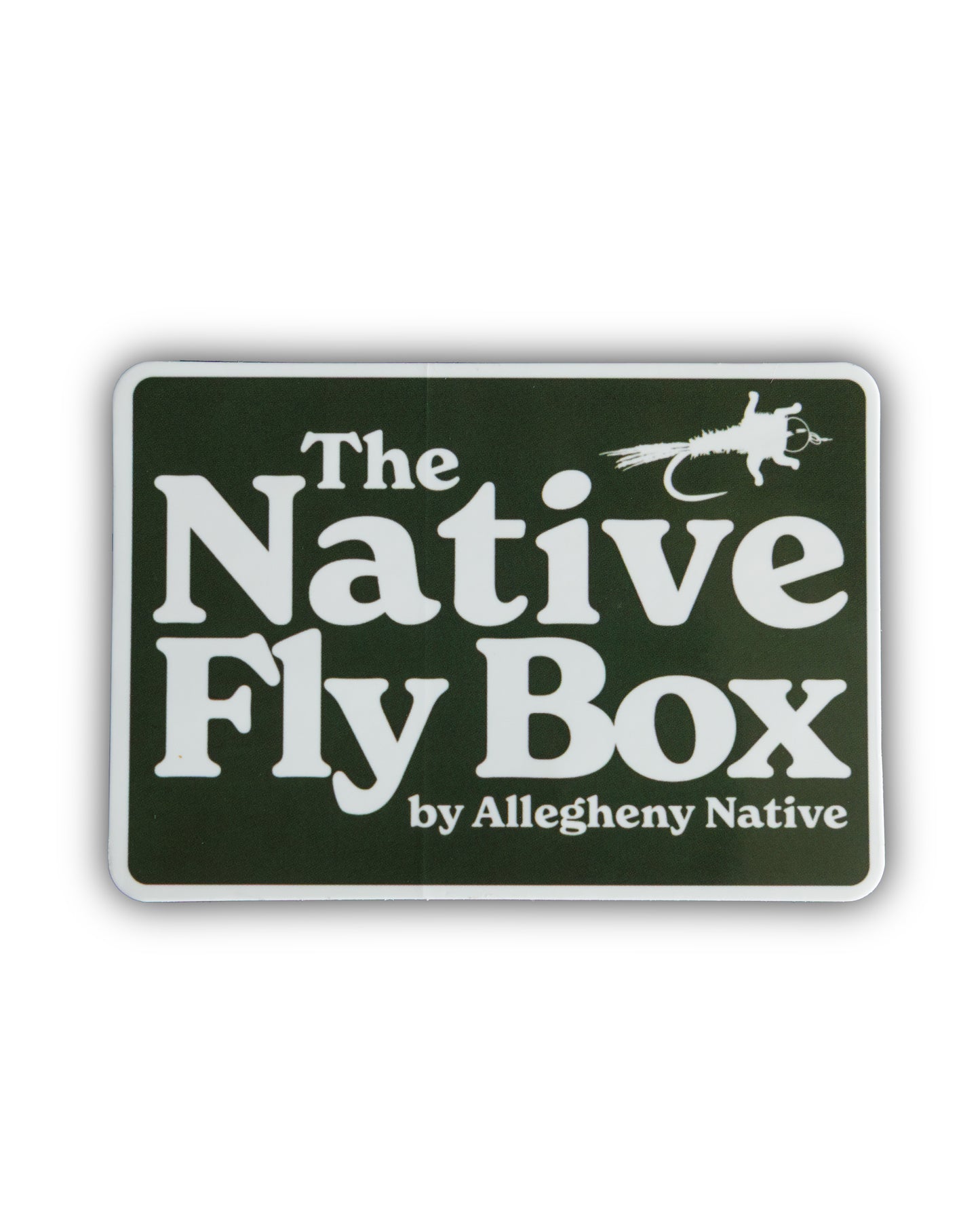 The Native Fly Box Sticker Olive/White
