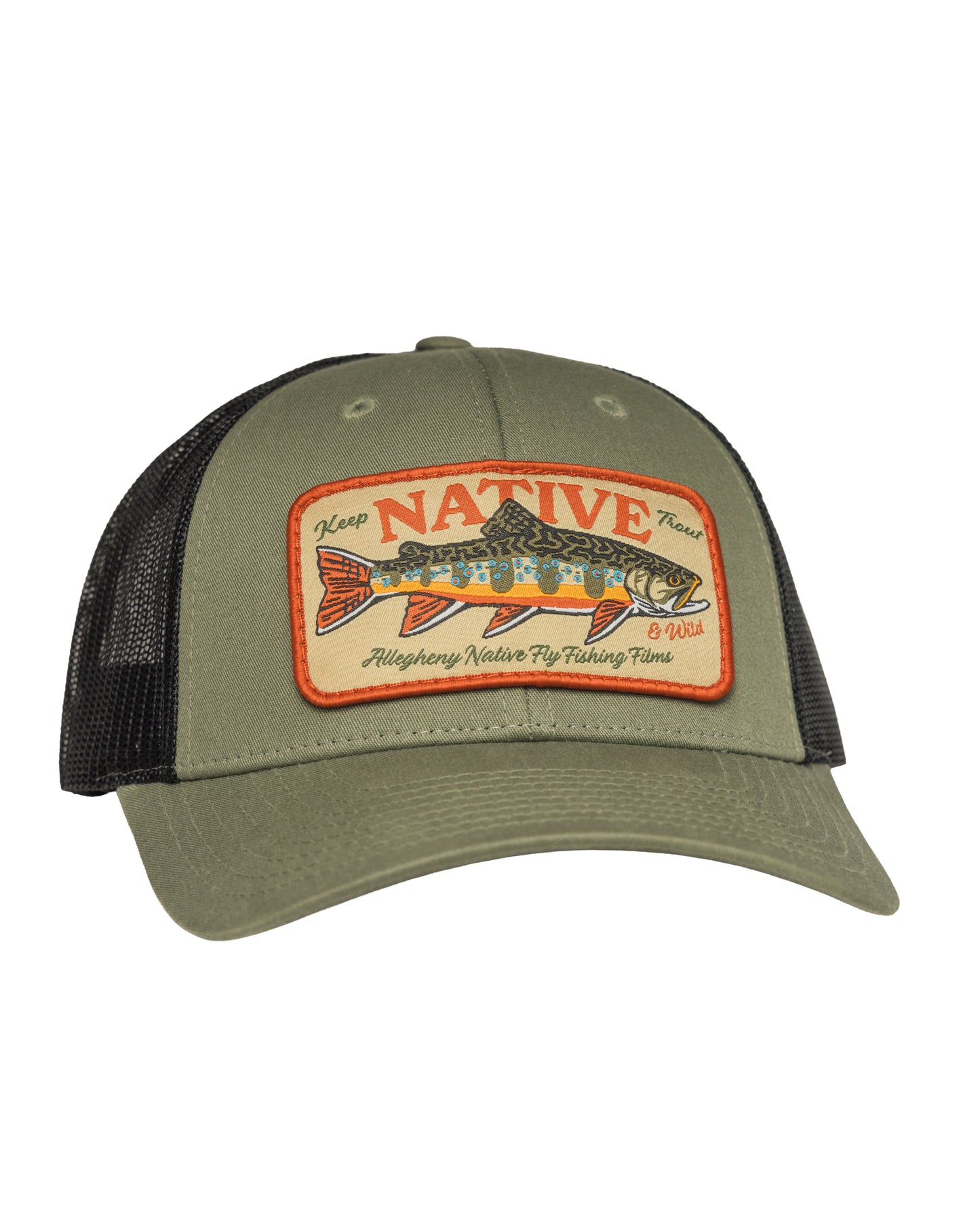 Keep Trout Native & Wild Patch Richardson 115 Low Pro Mesh Hat