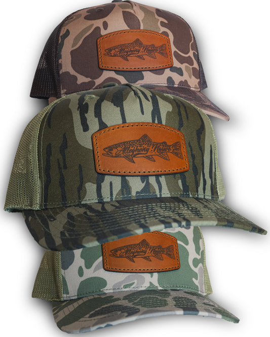 Leather Patch Camo Hat - Brookie Logo