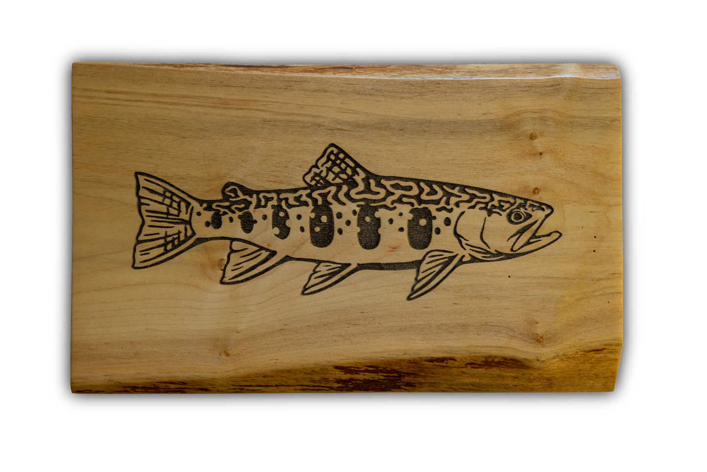 Wood Brookie Plaque
