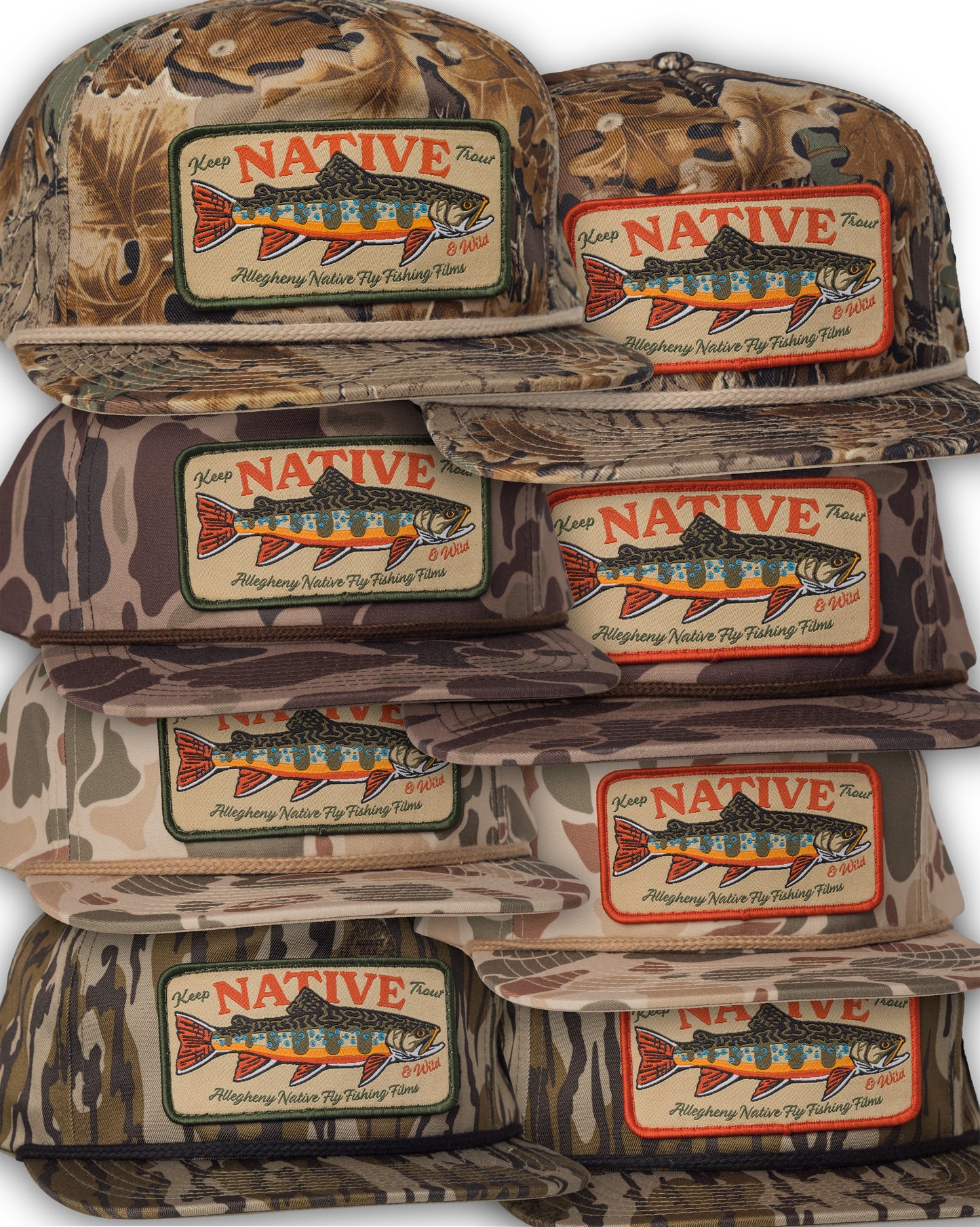 Keep Trout Native & Wild Camo Patch Hat