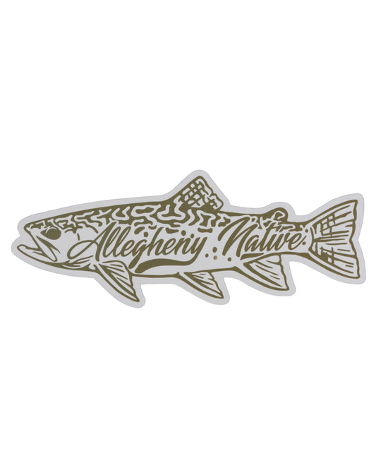 Allegheny Native Brookie Logo Sticker (Green)
