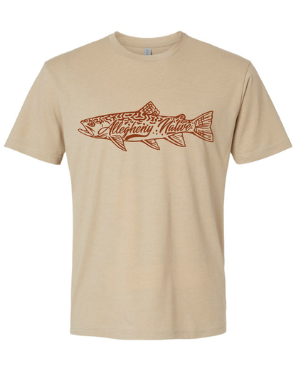 New Tan AN Brookie Logo T-Shirt & Crewneck Bundle