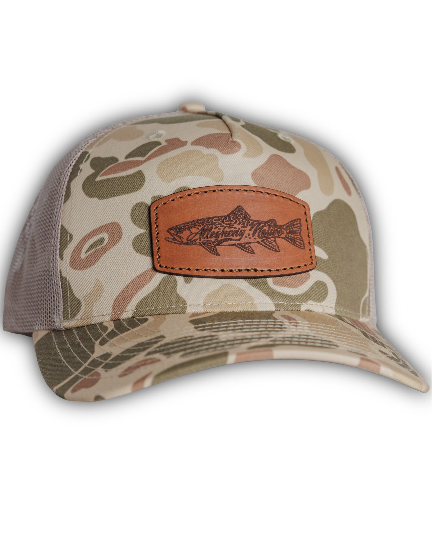 Leather Patch Camo Hat - Brookie Logo