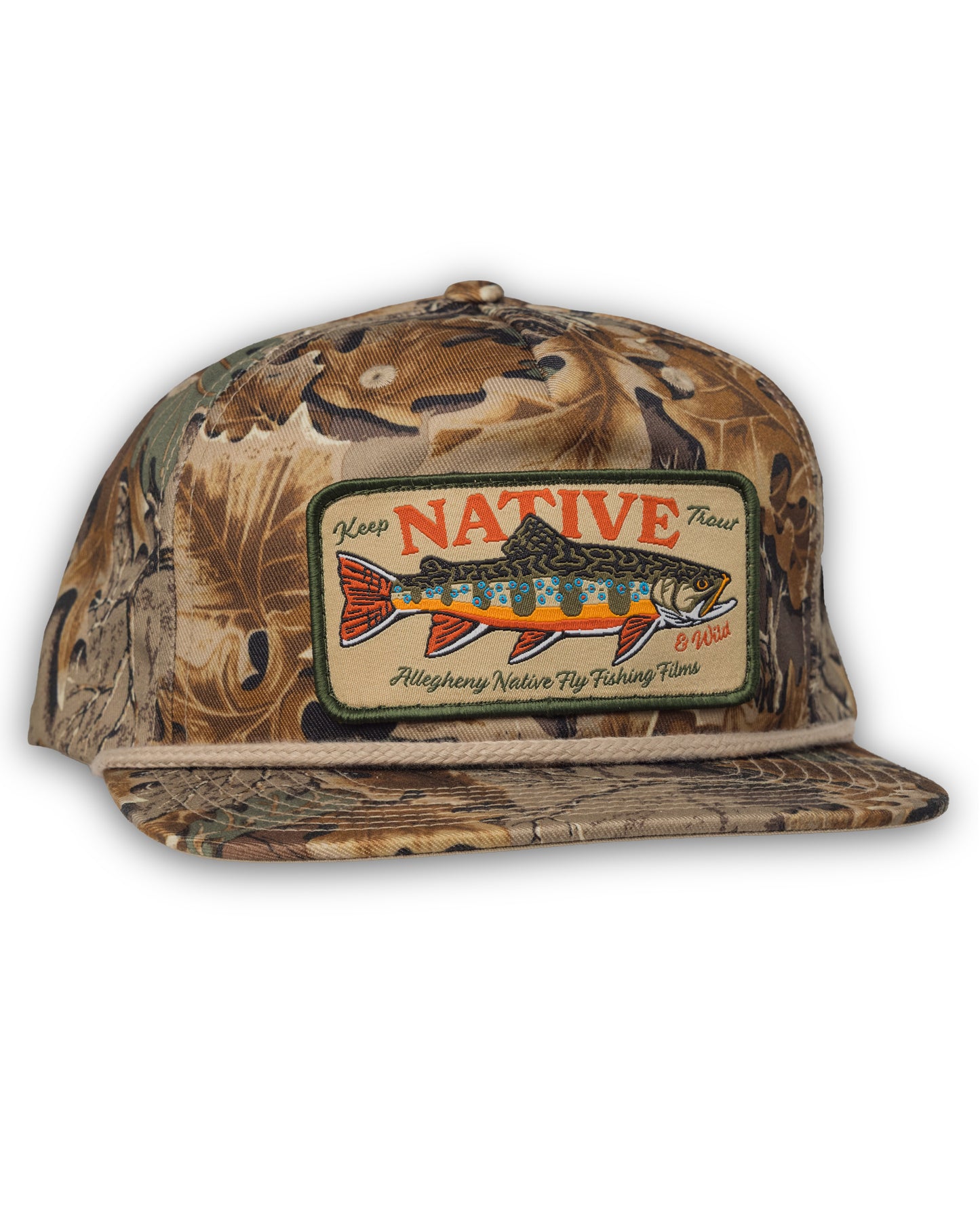 Keep Trout Native & Wild Camo Patch Hat