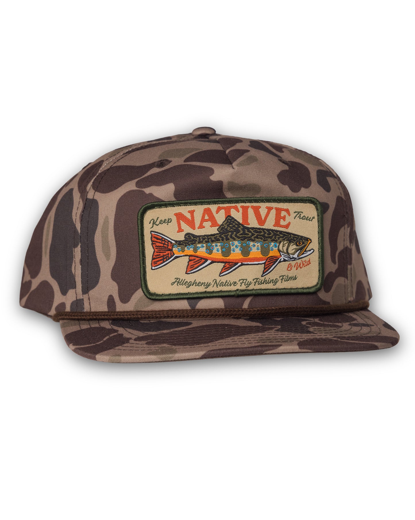 Keep Trout Native & Wild Camo Patch Hat