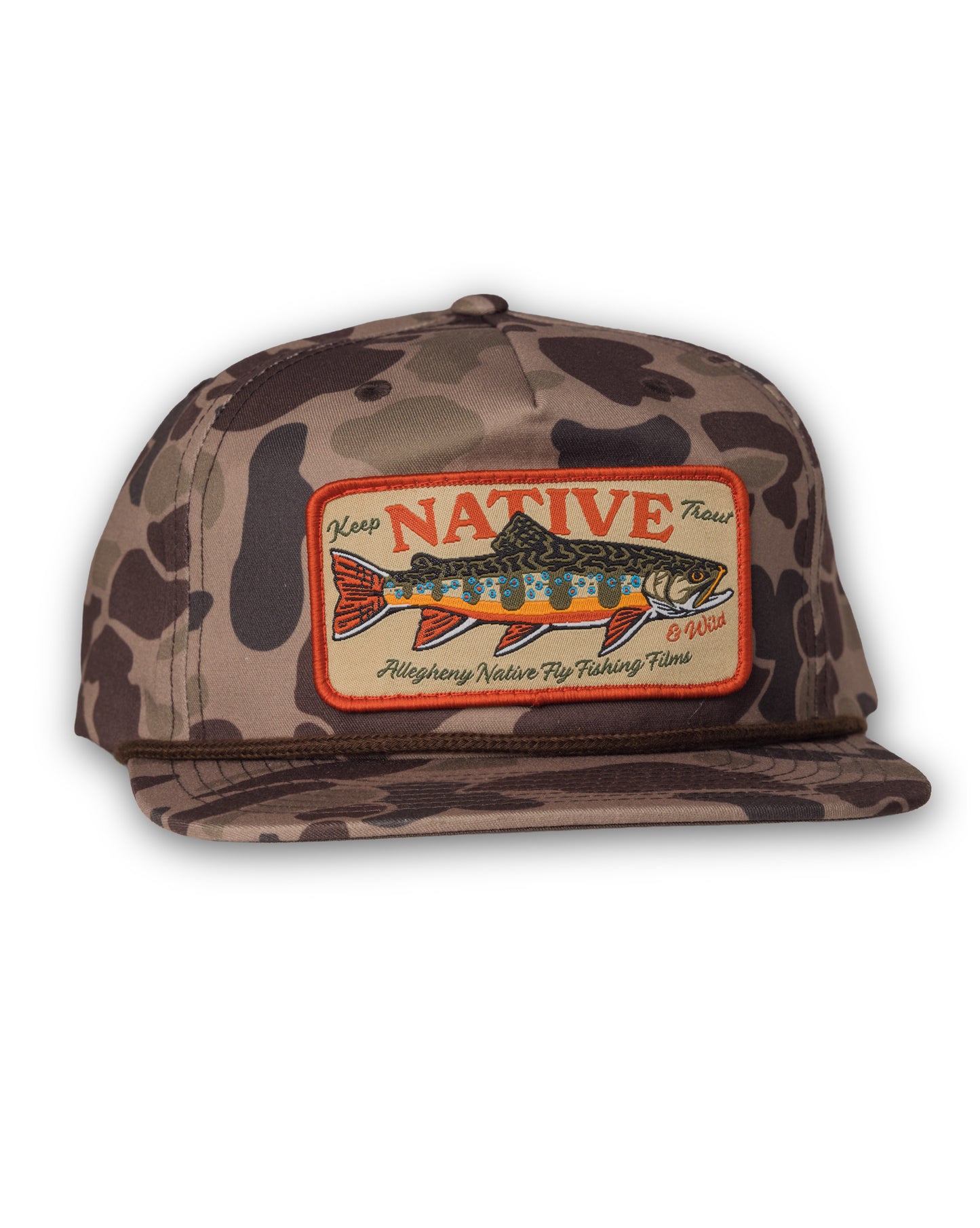 Keep Trout Native & Wild Camo Patch Hat