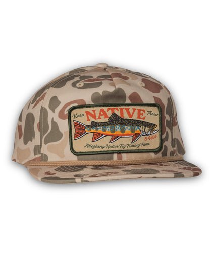 Keep Trout Native & Wild Camo Patch Hat