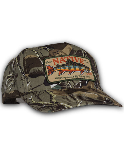 Keep Trout Native & Wild Vintage Camo Patch Hat