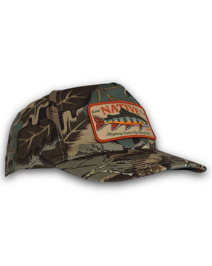 Keep Trout Native & Wild Vintage Camo Patch Hat