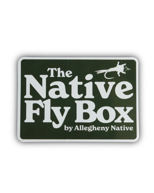 The Native Fly Box Sticker Olive/White