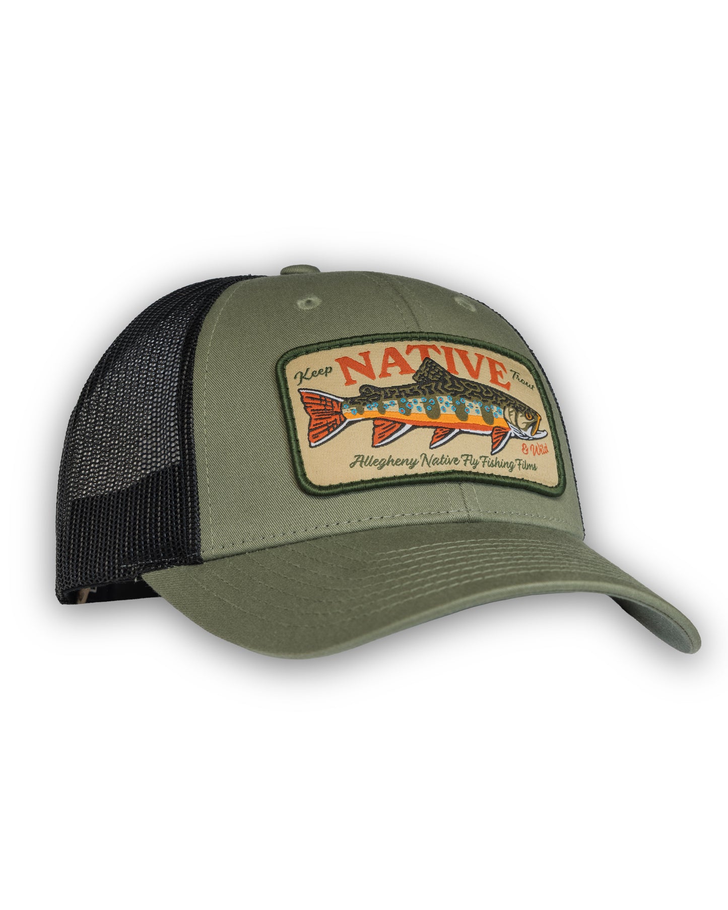 Keep Trout Native & Wild Patch Richardson 115 Low Pro Mesh Hat