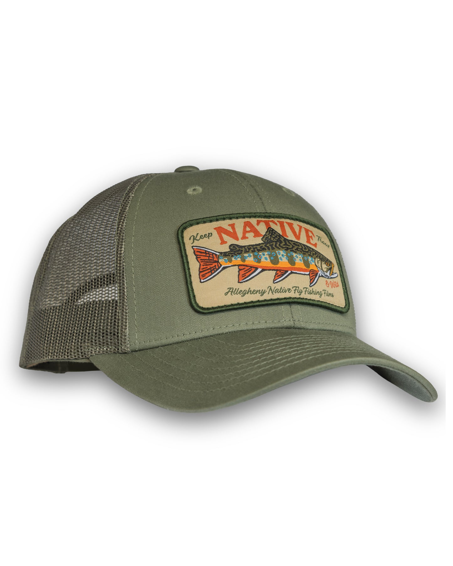 Keep Trout Native & Wild Patch Richardson 115 Low Pro Mesh Hat