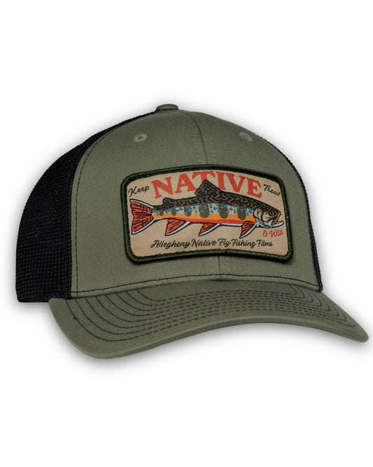 Keep Trout Native & Wild Patch Richardson Mesh Hat