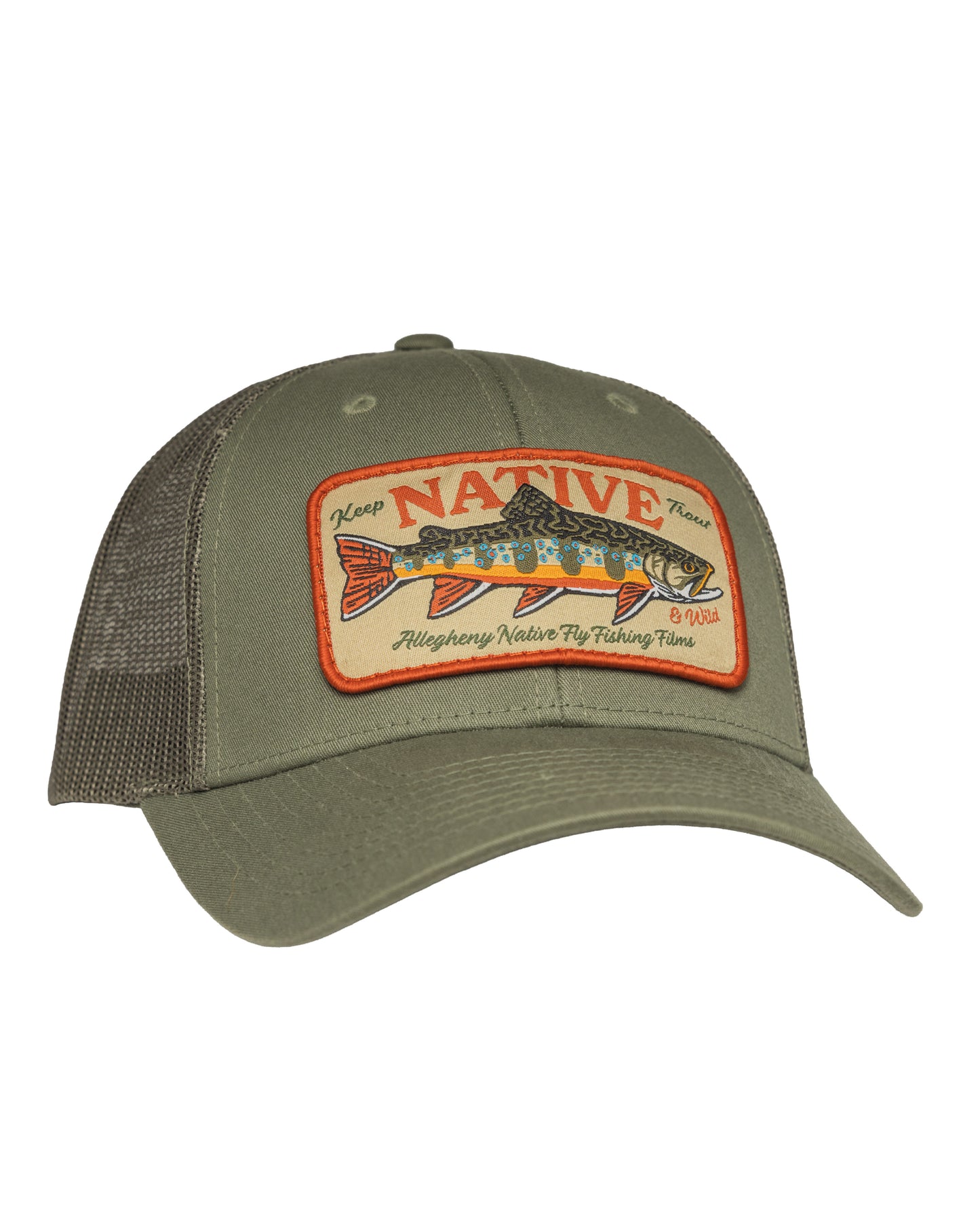 Keep Trout Native & Wild Patch Richardson 115 Low Pro Mesh Hat