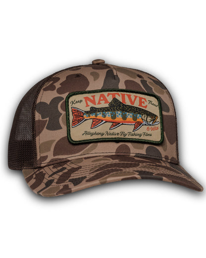 Keep Trout Native & Wild Patch Richardson Mesh Hat