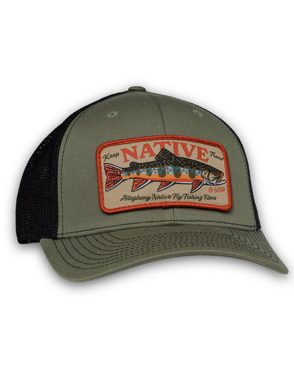Keep Trout Native & Wild Patch Richardson Mesh Hat