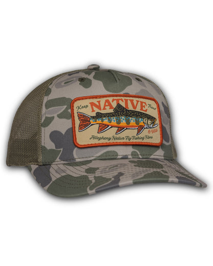 Keep Trout Native & Wild Patch Richardson Mesh Hat