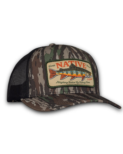 Keep Trout Native & Wild Patch Richardson Mesh Hat