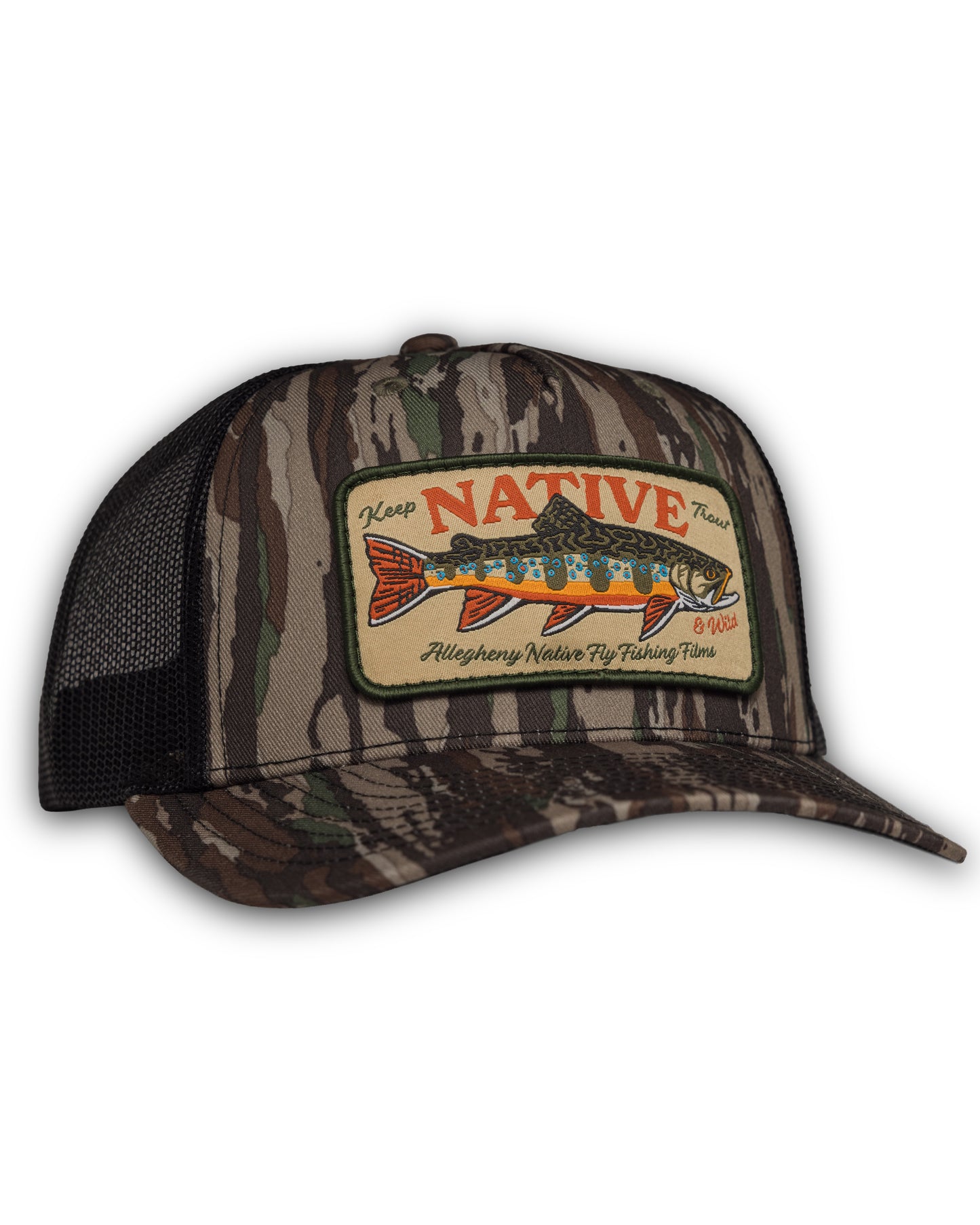 Keep Trout Native & Wild Patch Richardson Mesh Hat