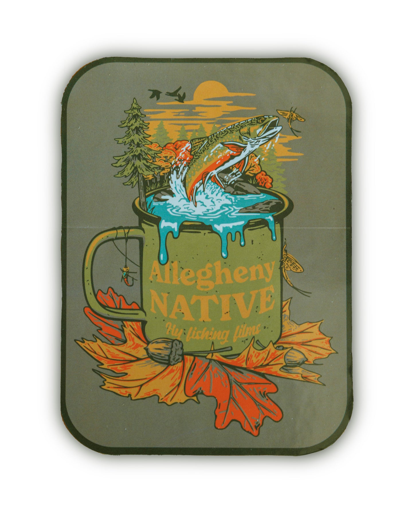 Trout Coffee Sticker