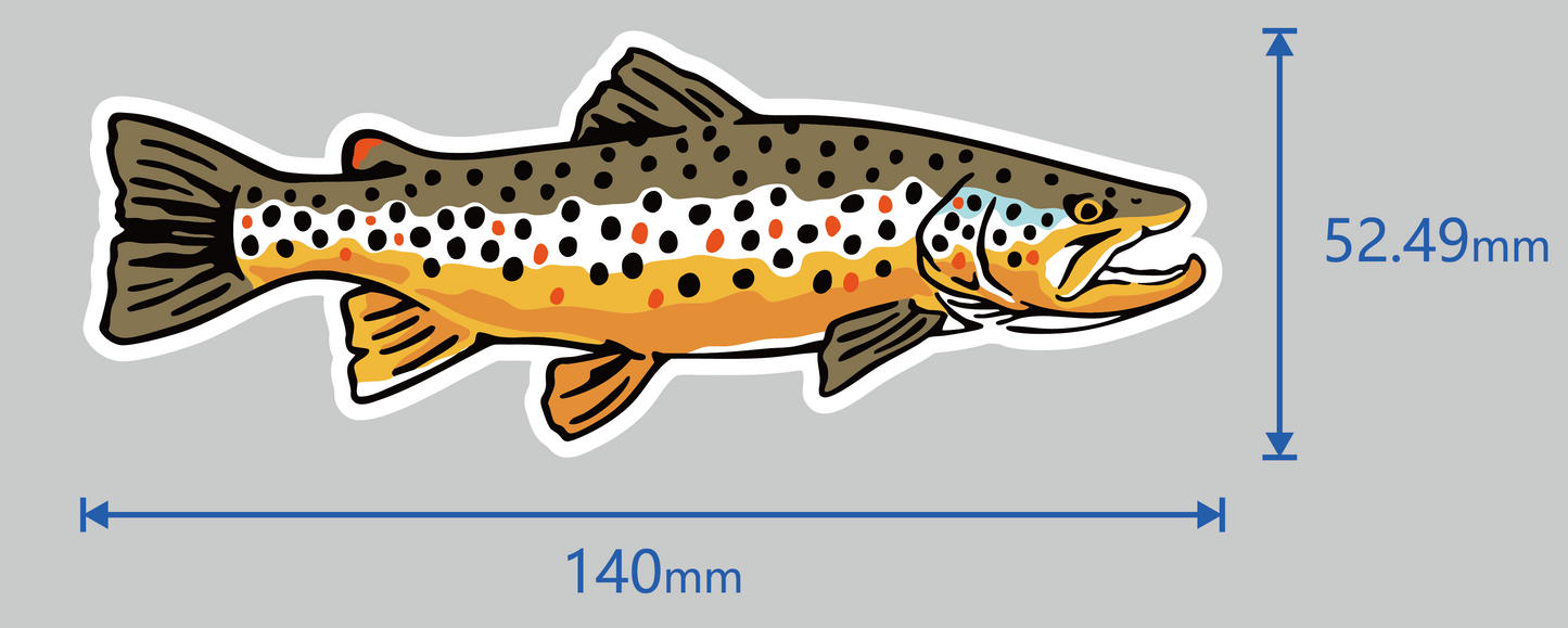 'Big Buck' Wild Brown Trout Sticker