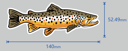 'Big Buck' Wild Brown Trout Sticker